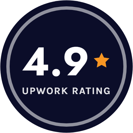4.9 average Upwork rating for my virtual assistant services