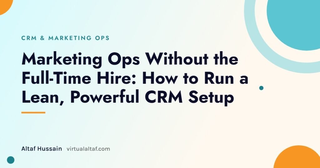 HubSpot CRM support for marketing operations