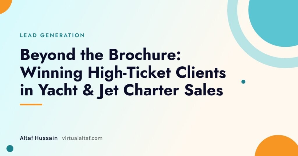 Luxury charter lead generation for yacht and jet charter sales